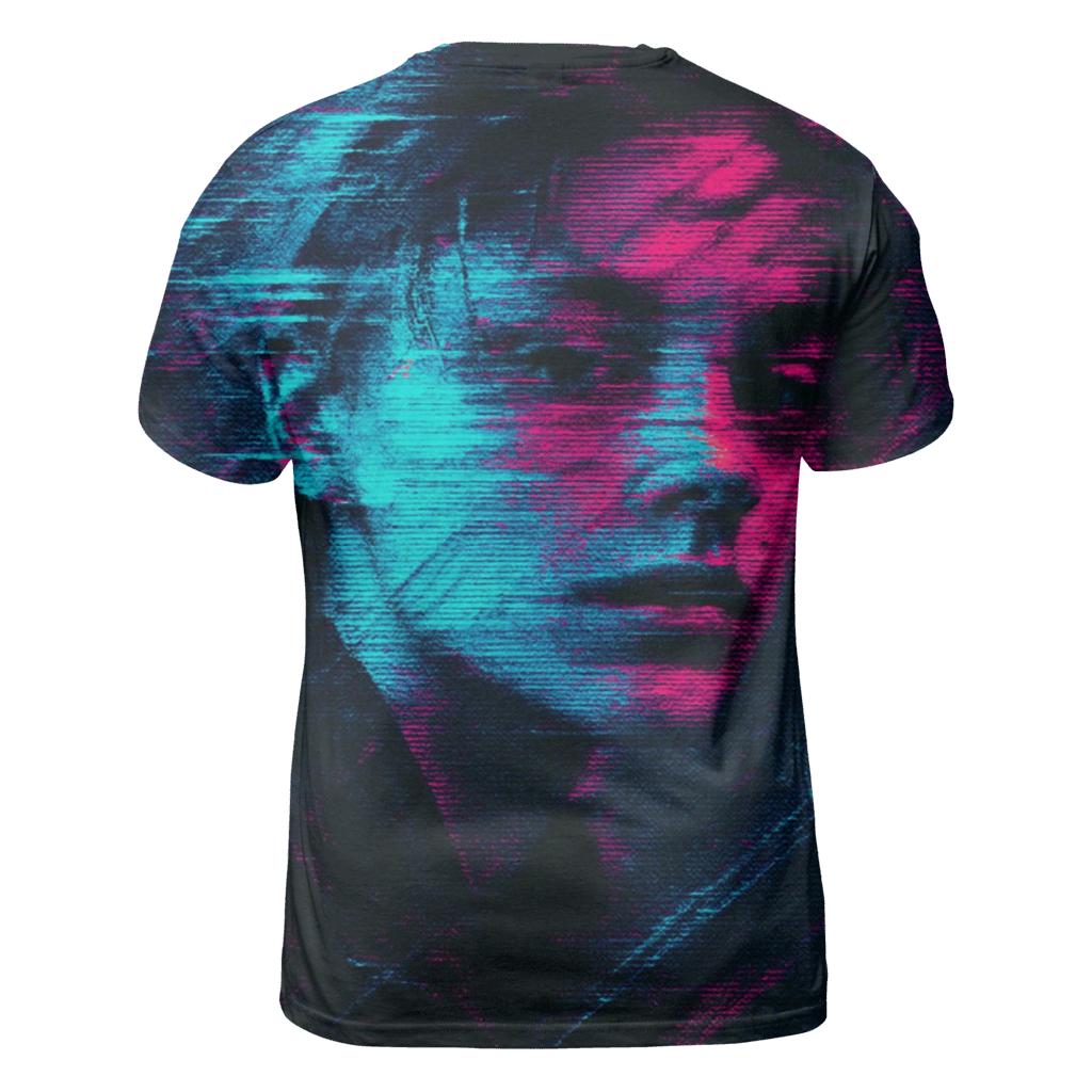 Digital Glitch Portrait designer pattern shirts