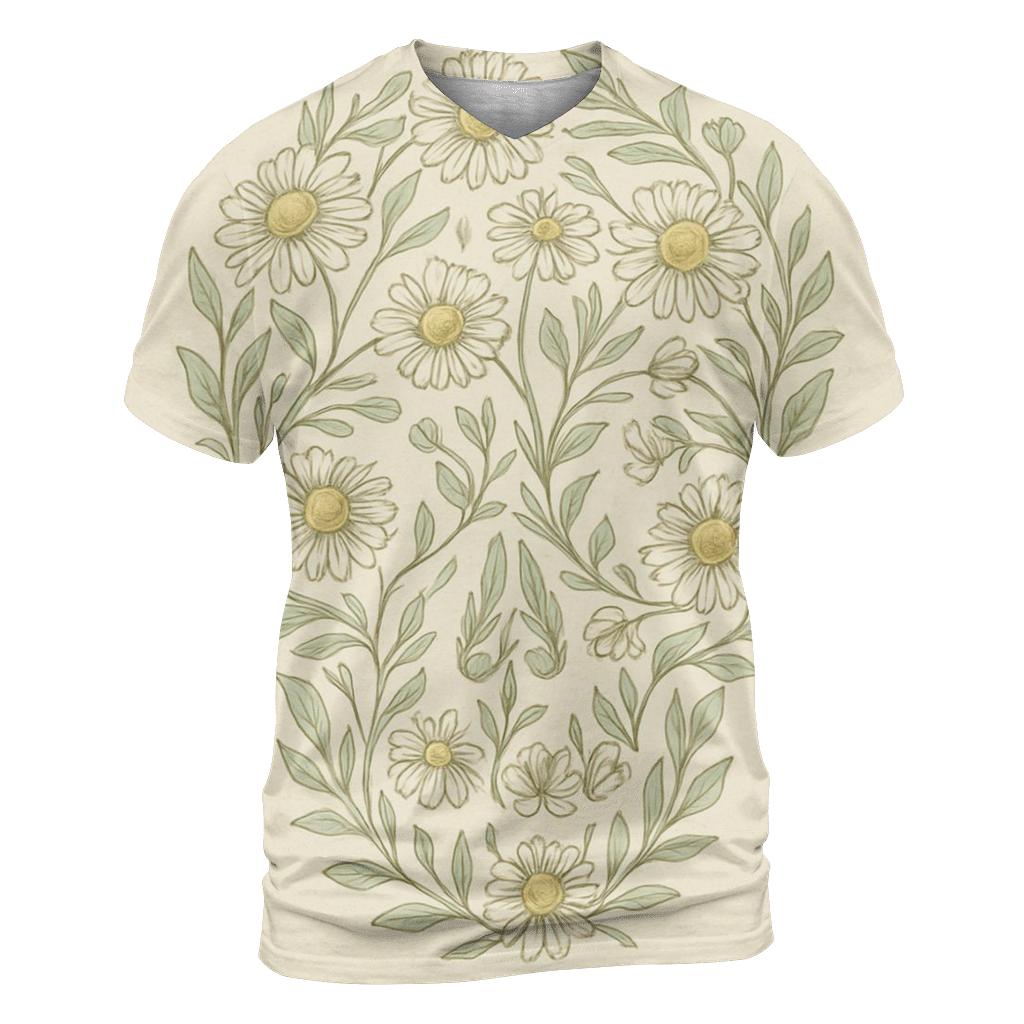 Floral Skull Chamomile custom all-over print shirts