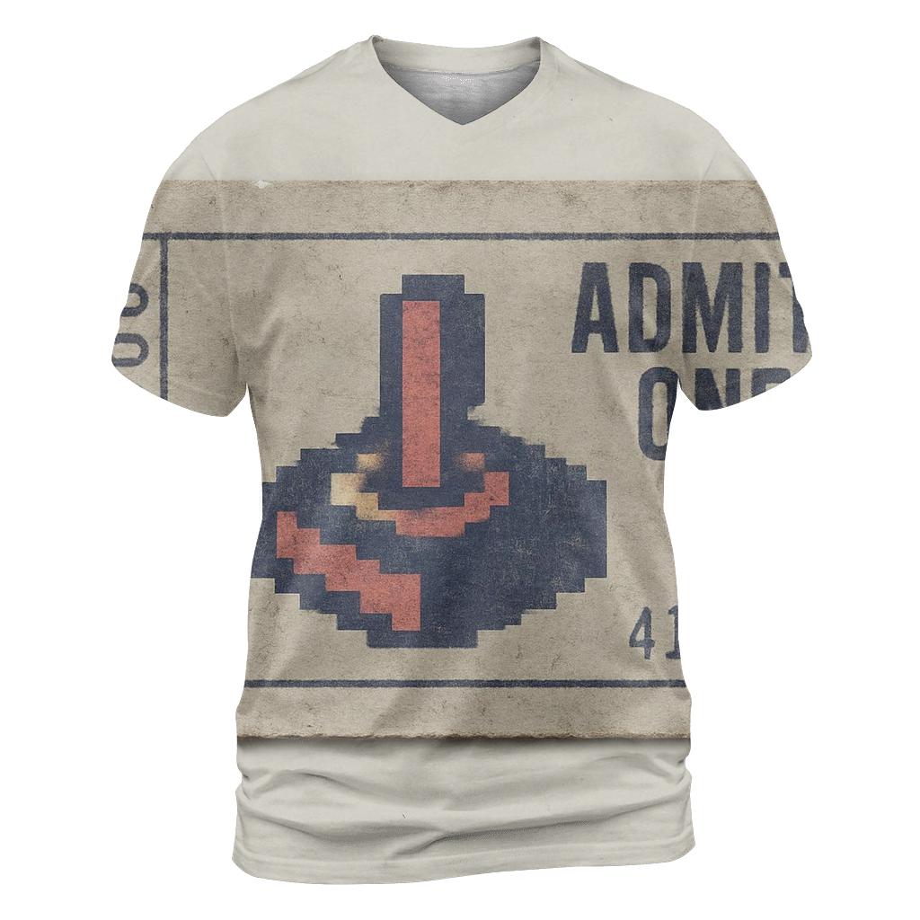 Classic 80s Arcade Ticket Stub designer pattern shirts