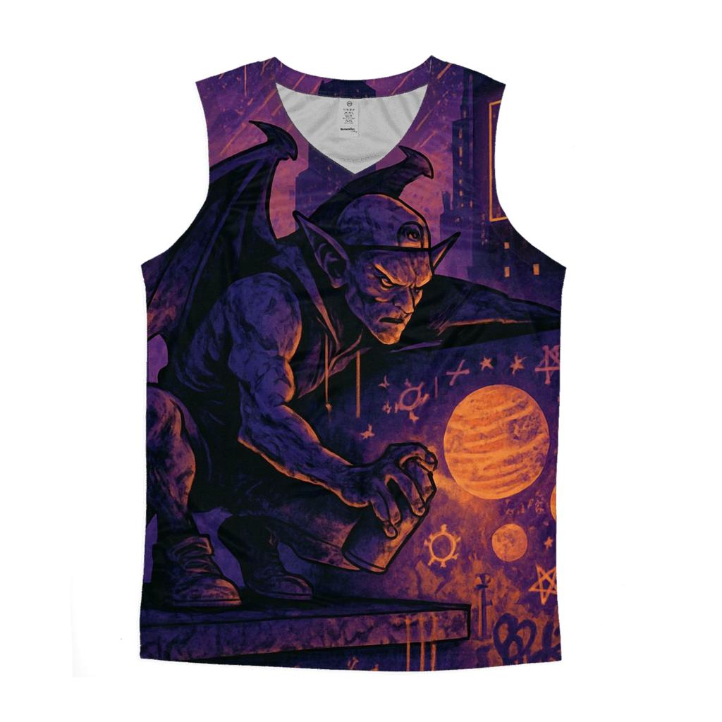 Graffiti Skyline Gargoyle designer workout tanks