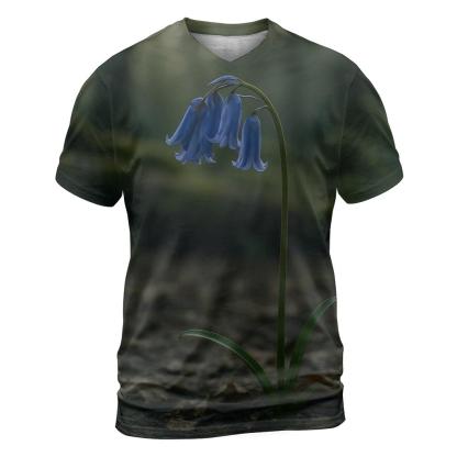 Wild Bluebell Root Crown Portrait unique graphic print tees