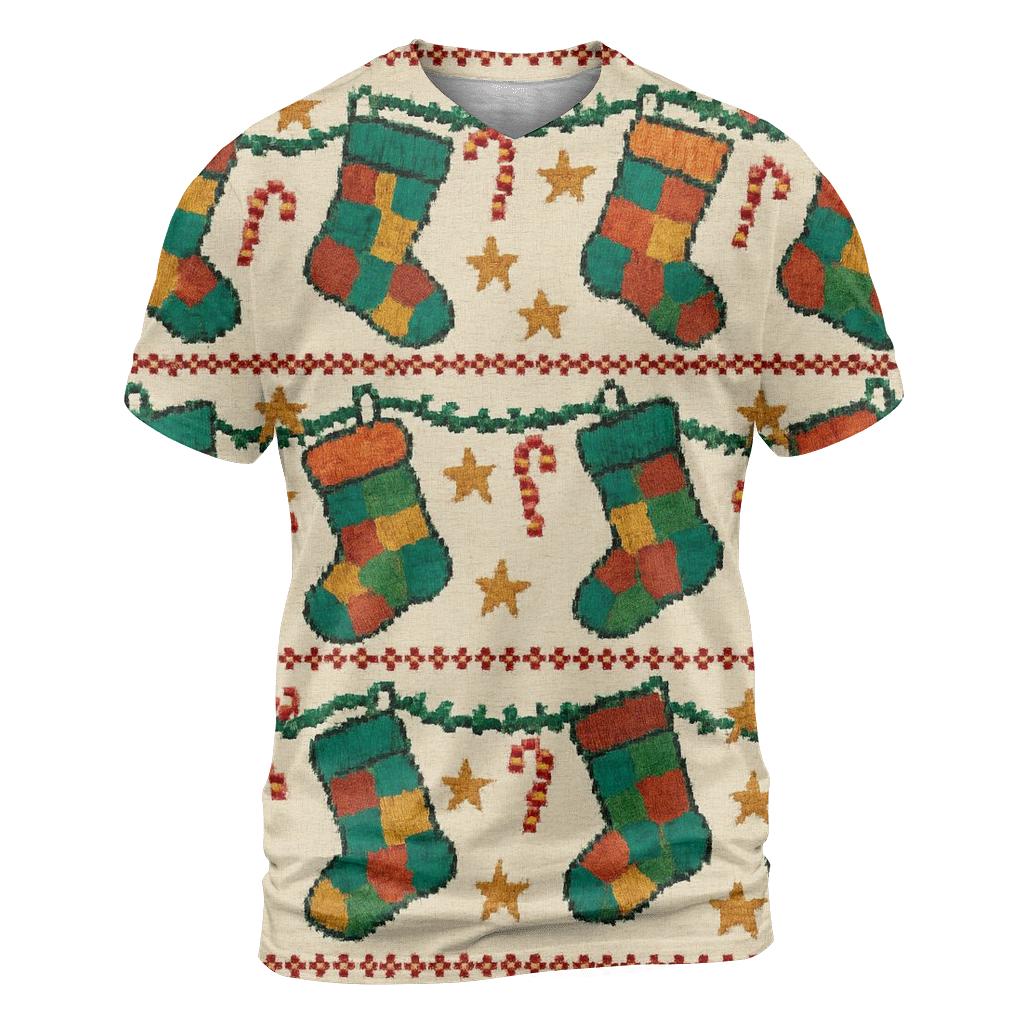 Stocking Garland Ladder Design designer pattern shirts