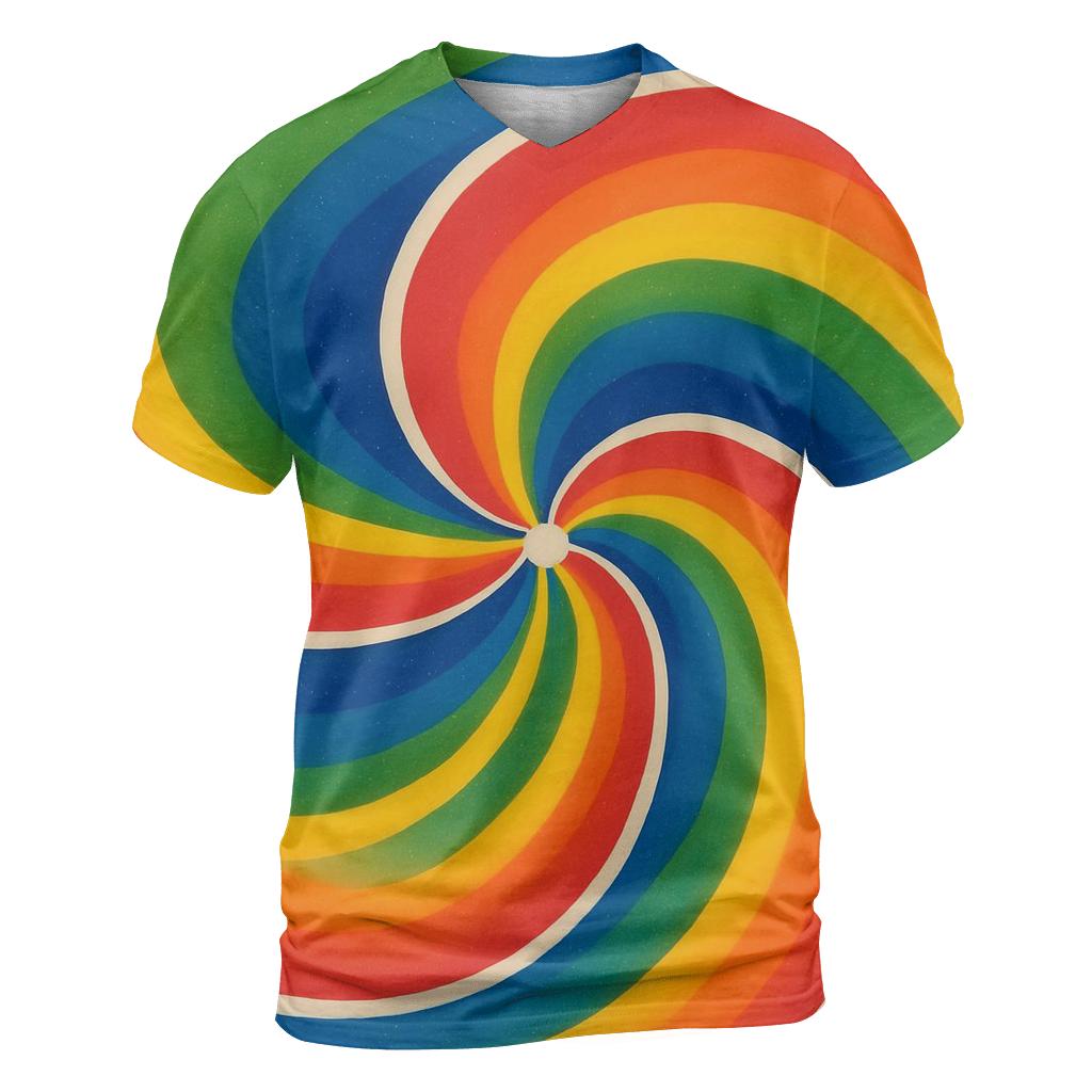 Split Rainbow Spiral personalized full print shirts