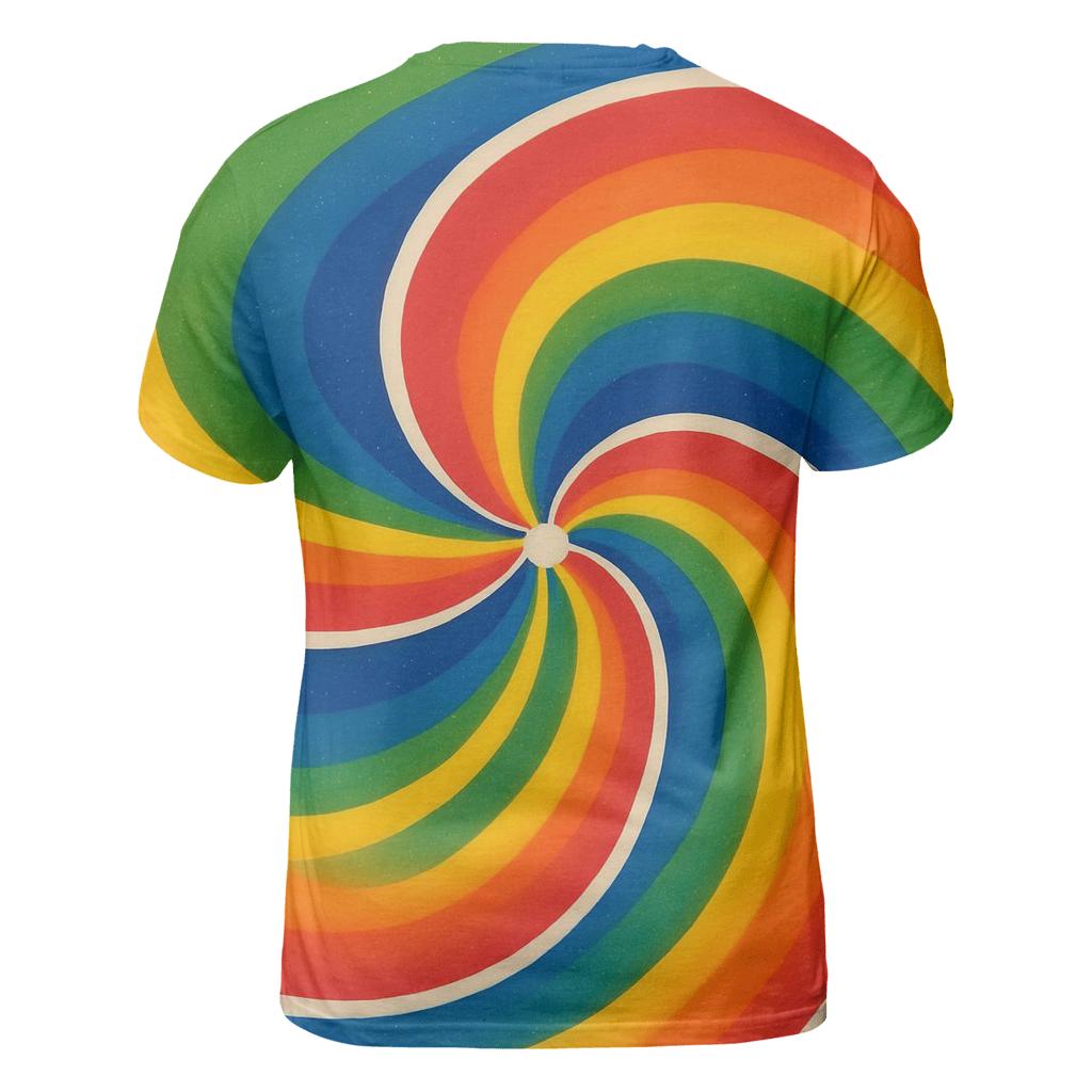Split Rainbow Spiral personalized full print shirts