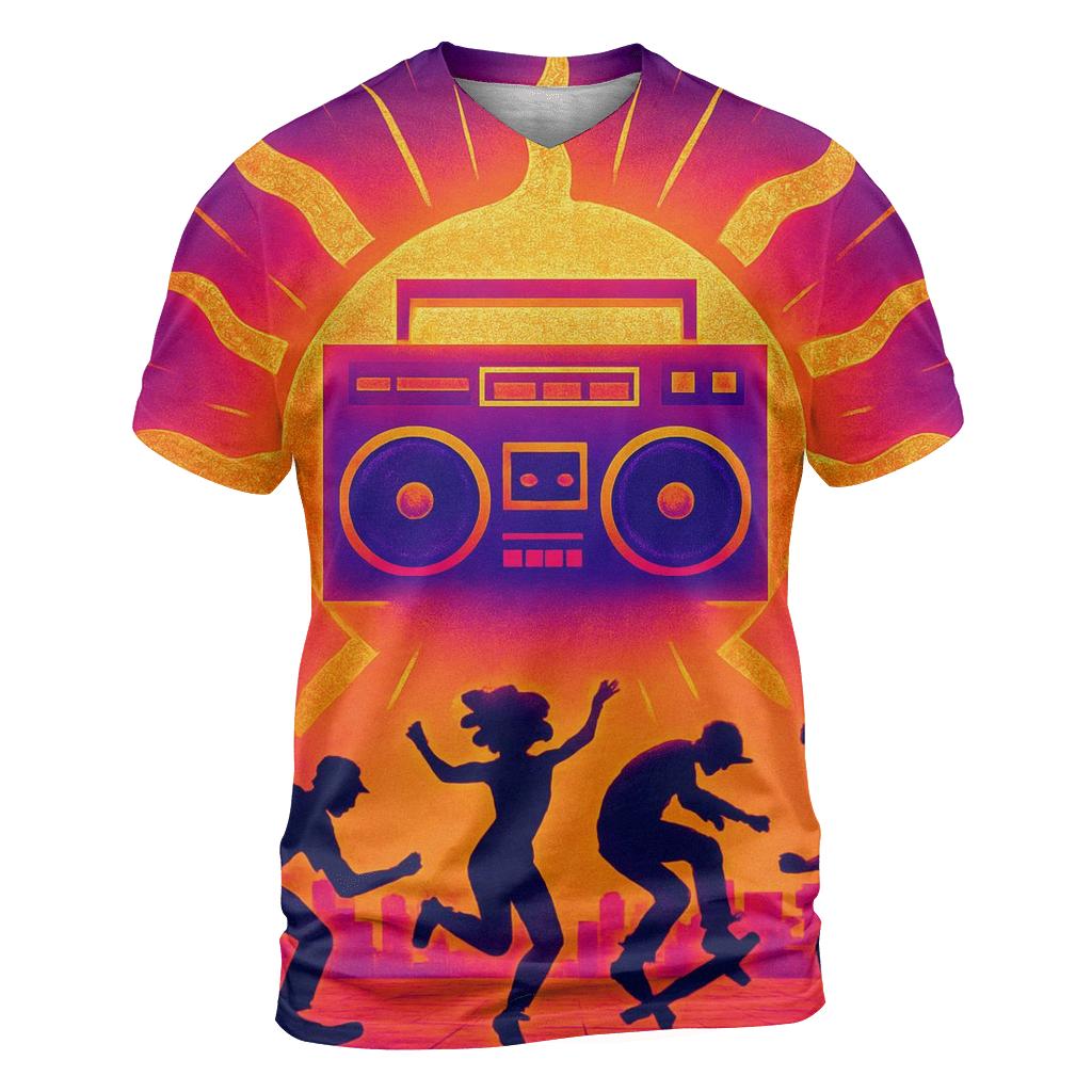 Boombox Solar Flare creative print fashion shirts