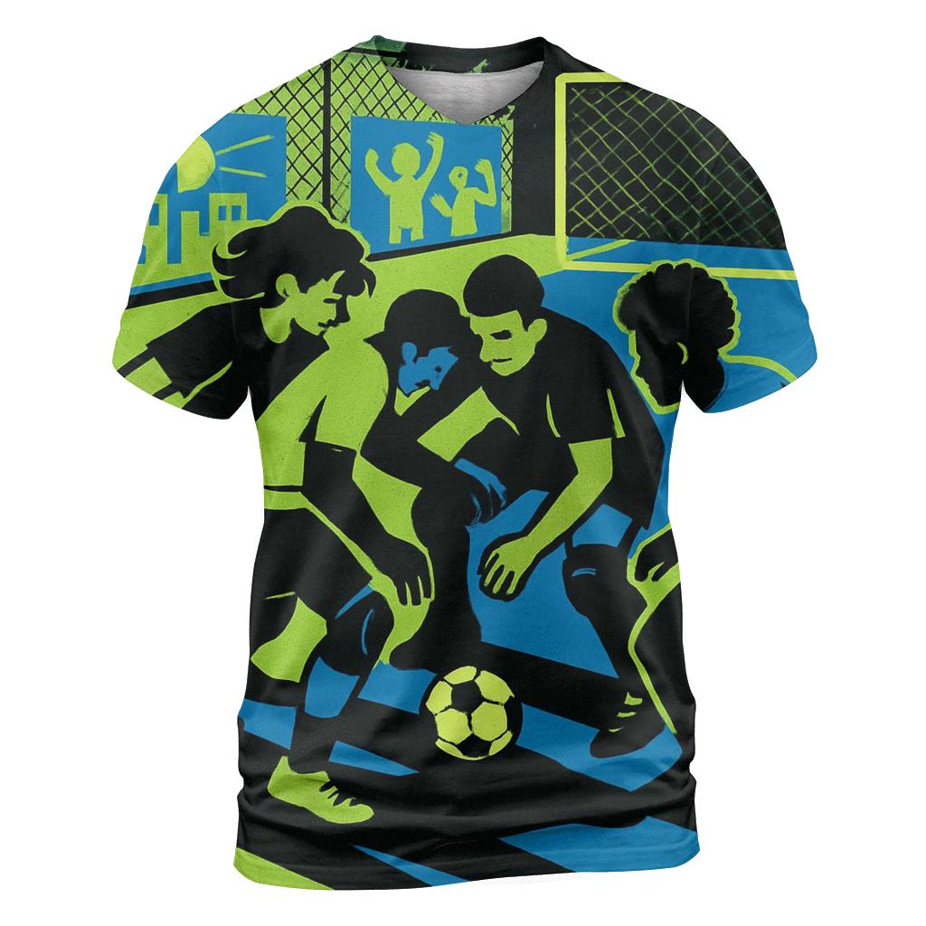 Futsal Street Glow vibrant all-over design tees