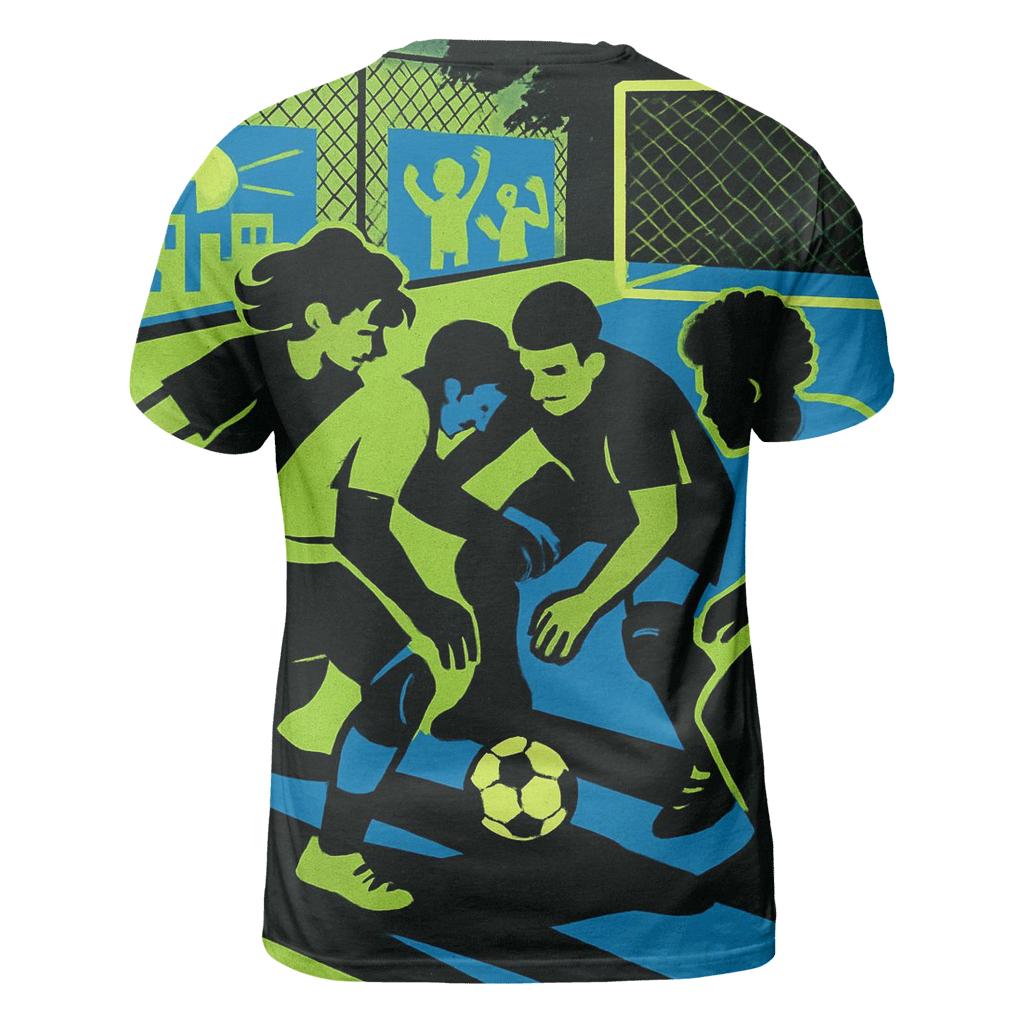 Futsal Street Glow vibrant all-over design tees
