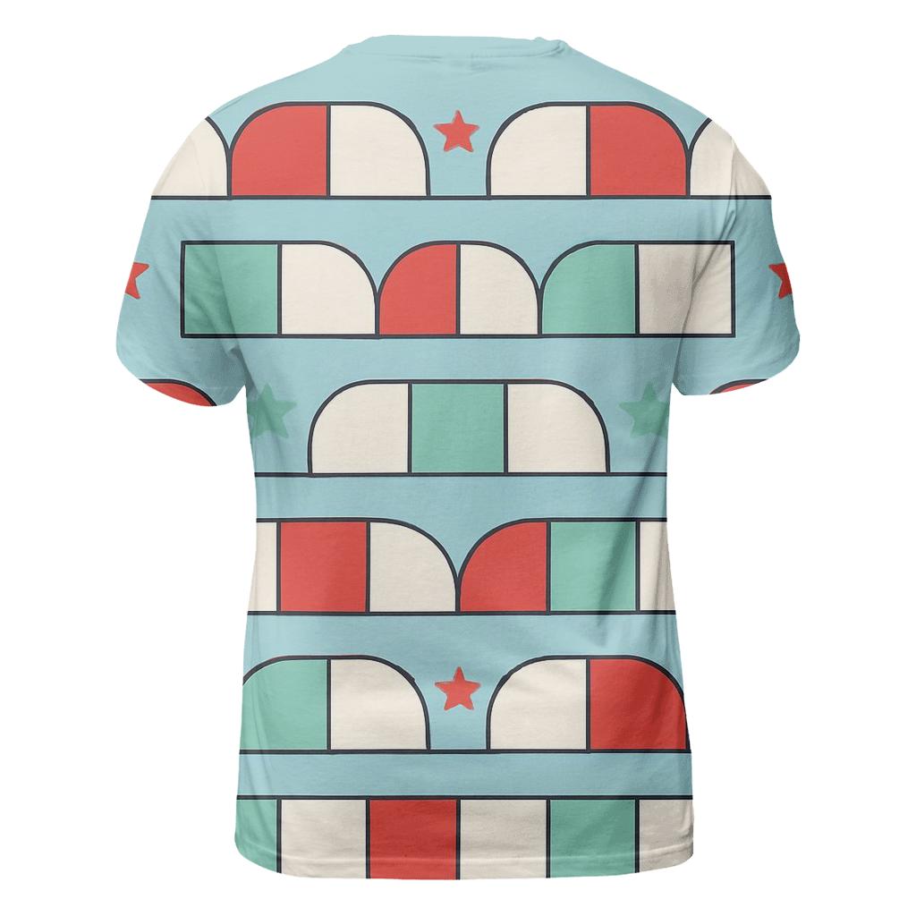 Geometric Candy Stripe Chorus trendy printed shirt styles