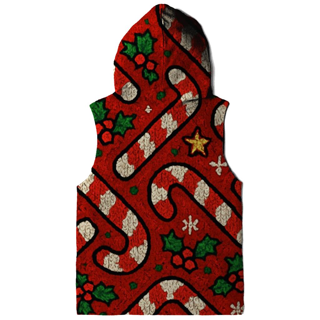 Kitschy Candy Cane Herringbone Design designer hoodies