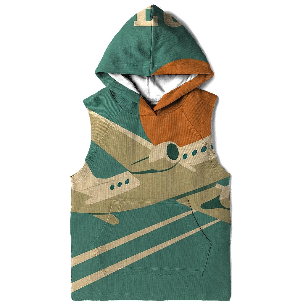 Vintage Airline Travel Poster zip-up hoodies