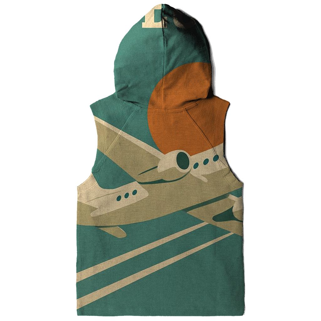 Vintage Airline Travel Poster zip-up hoodies