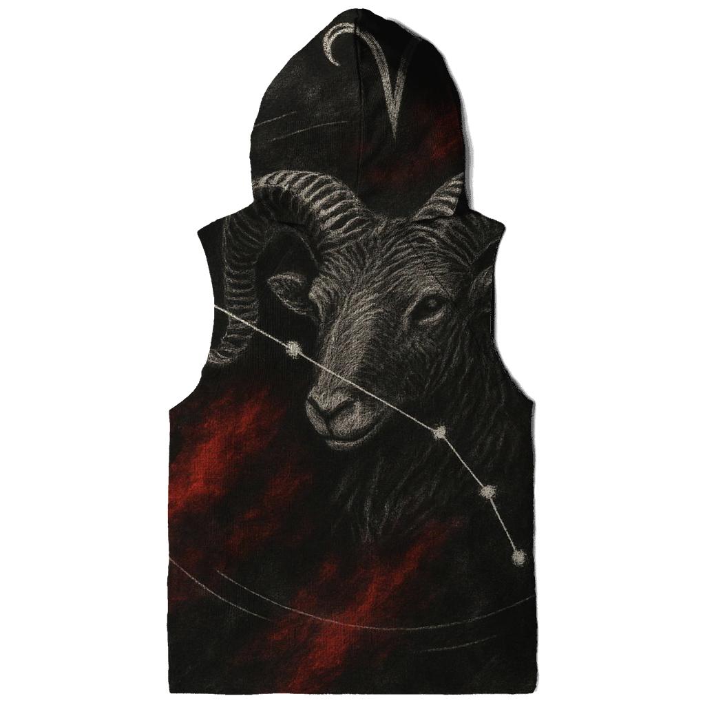 Aries Fire Constellation Map printed hoodies