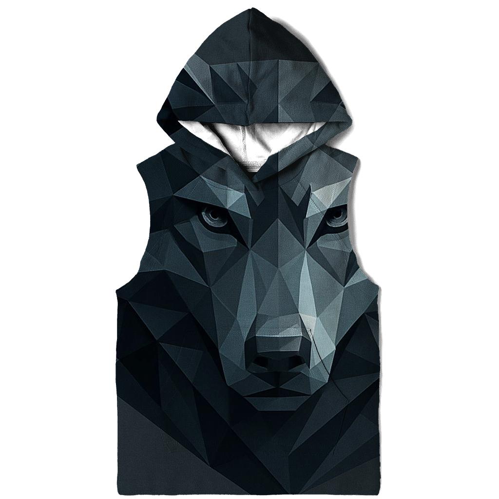 Abstract Geometric Wolf heavyweight hoodies