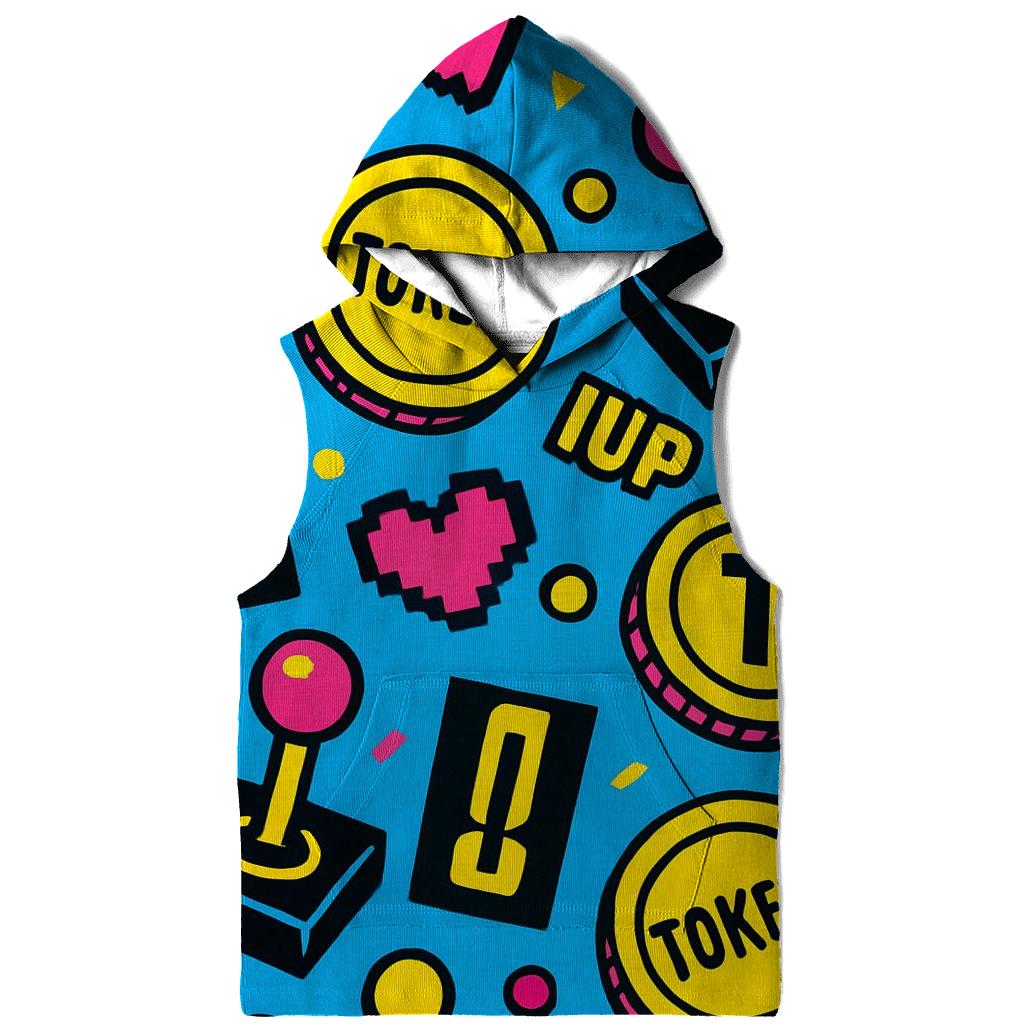 Retro Arcade Tokens zip-up hoodies