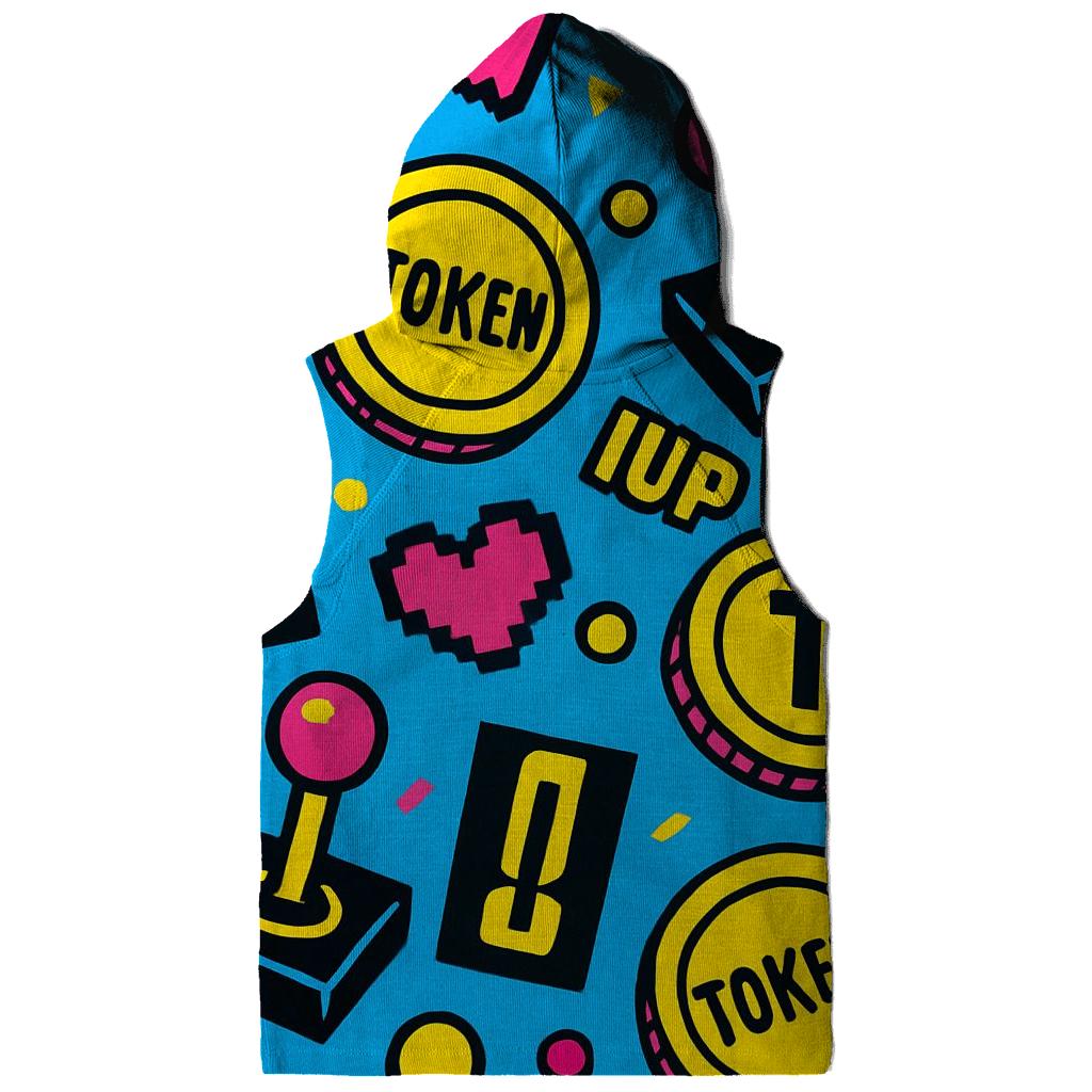 Retro Arcade Tokens zip-up hoodies