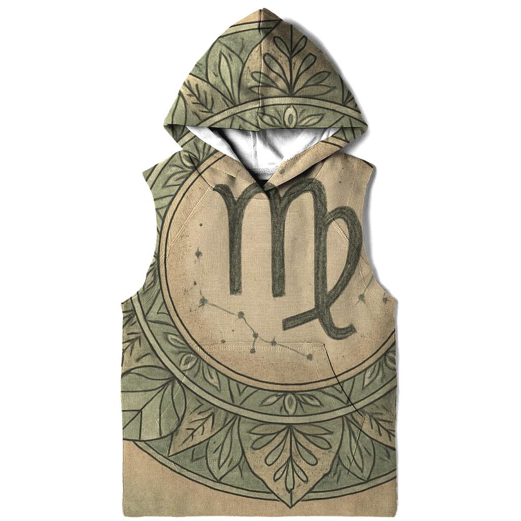 Virgo Earth Mandala Pattern custom hoodies