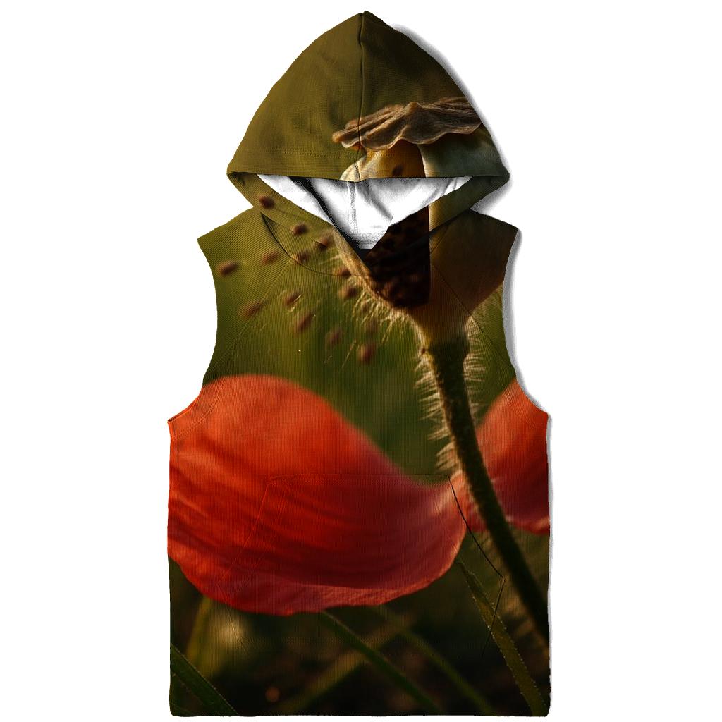 Meadow Poppy Seed Burst Closeup hoodie designs