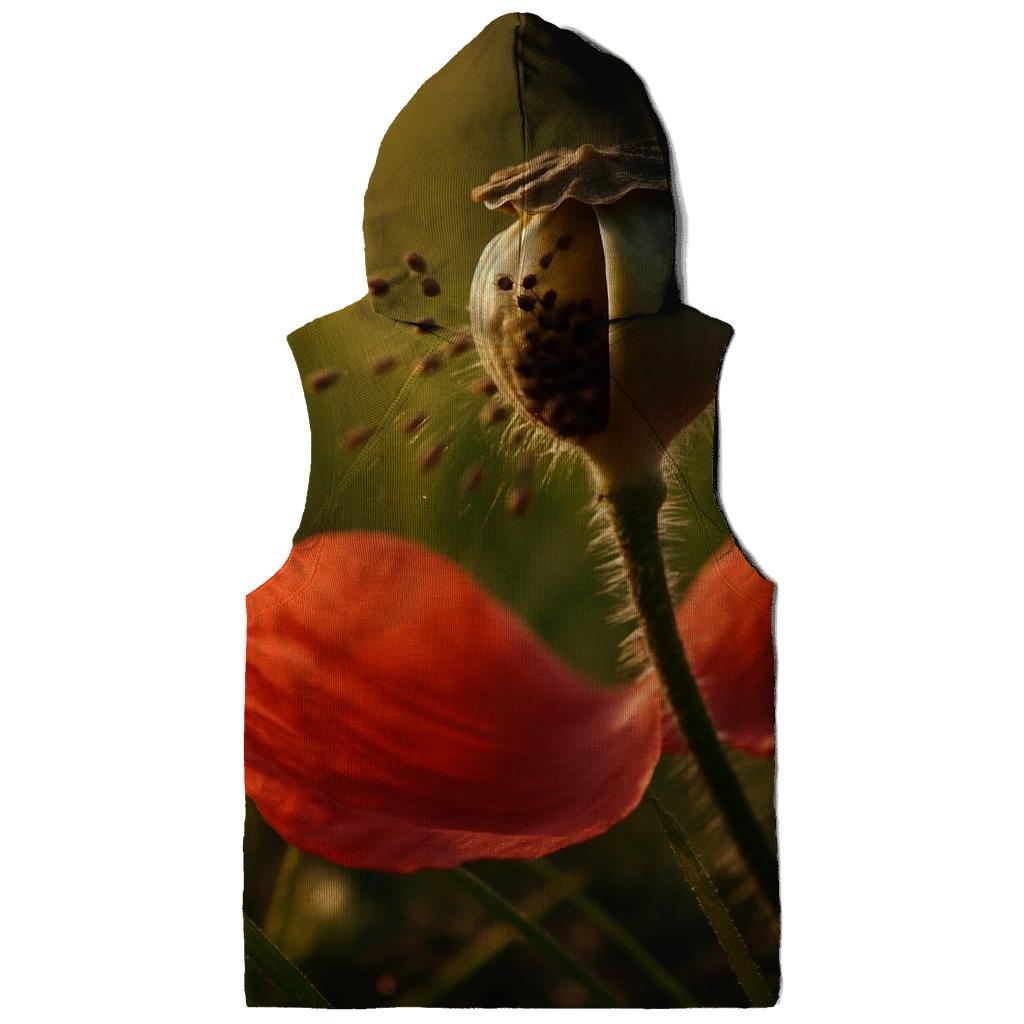 Meadow Poppy Seed Burst Closeup hoodie designs