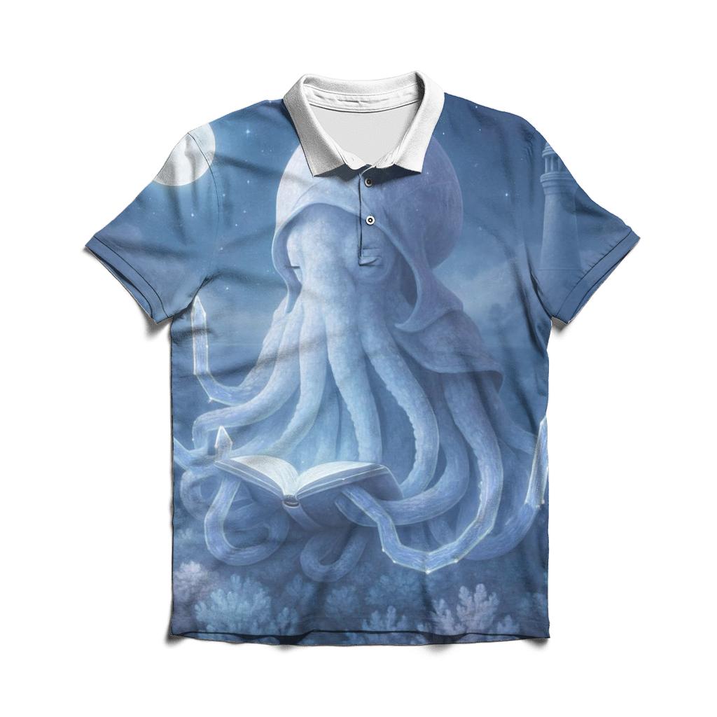 Coral Oracle Of Night embroidered polo tops