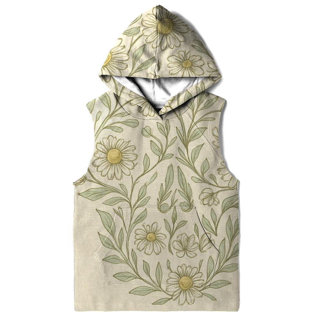Floral Skull Chamomile premium hoodies