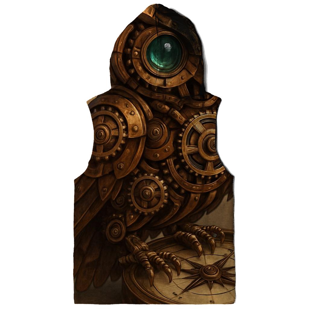 Steampunk Mechanical Owl lightweight hoodies
