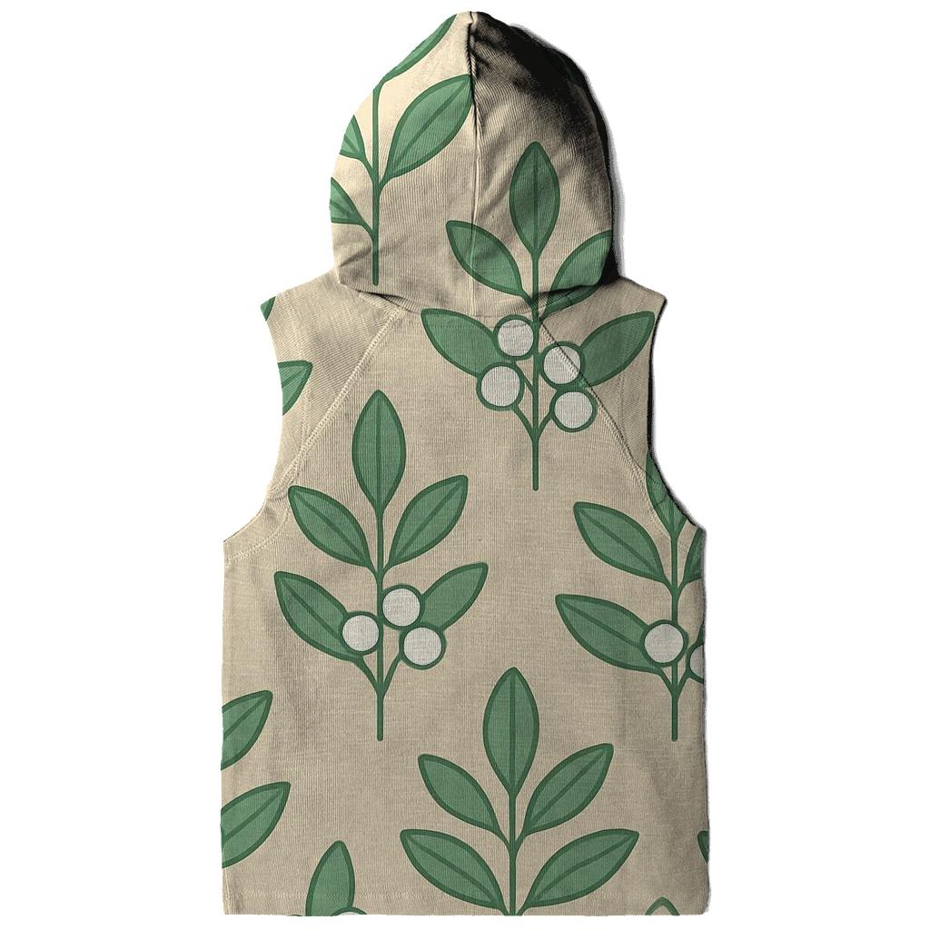 Minimal Mistletoe Motif embroidered hoodies