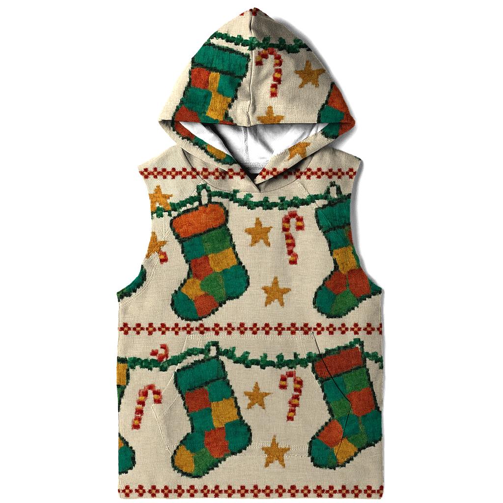 Stocking Garland Ladder Design printed hoodies