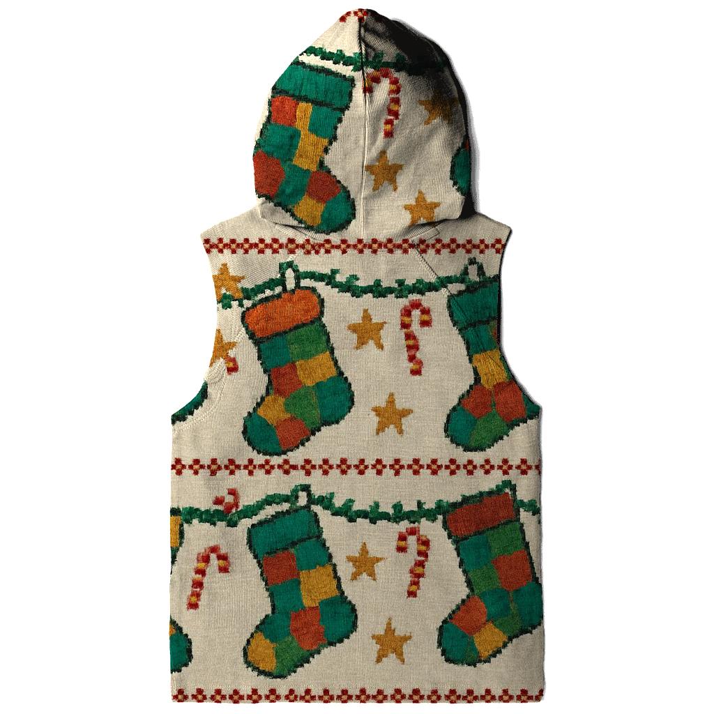 Stocking Garland Ladder Design printed hoodies