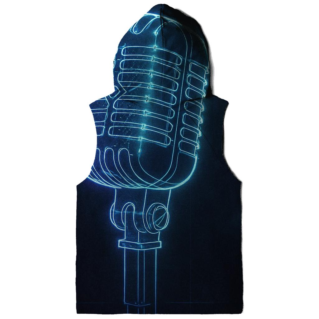 Microphone Neon Blueprint zip-up hoodies