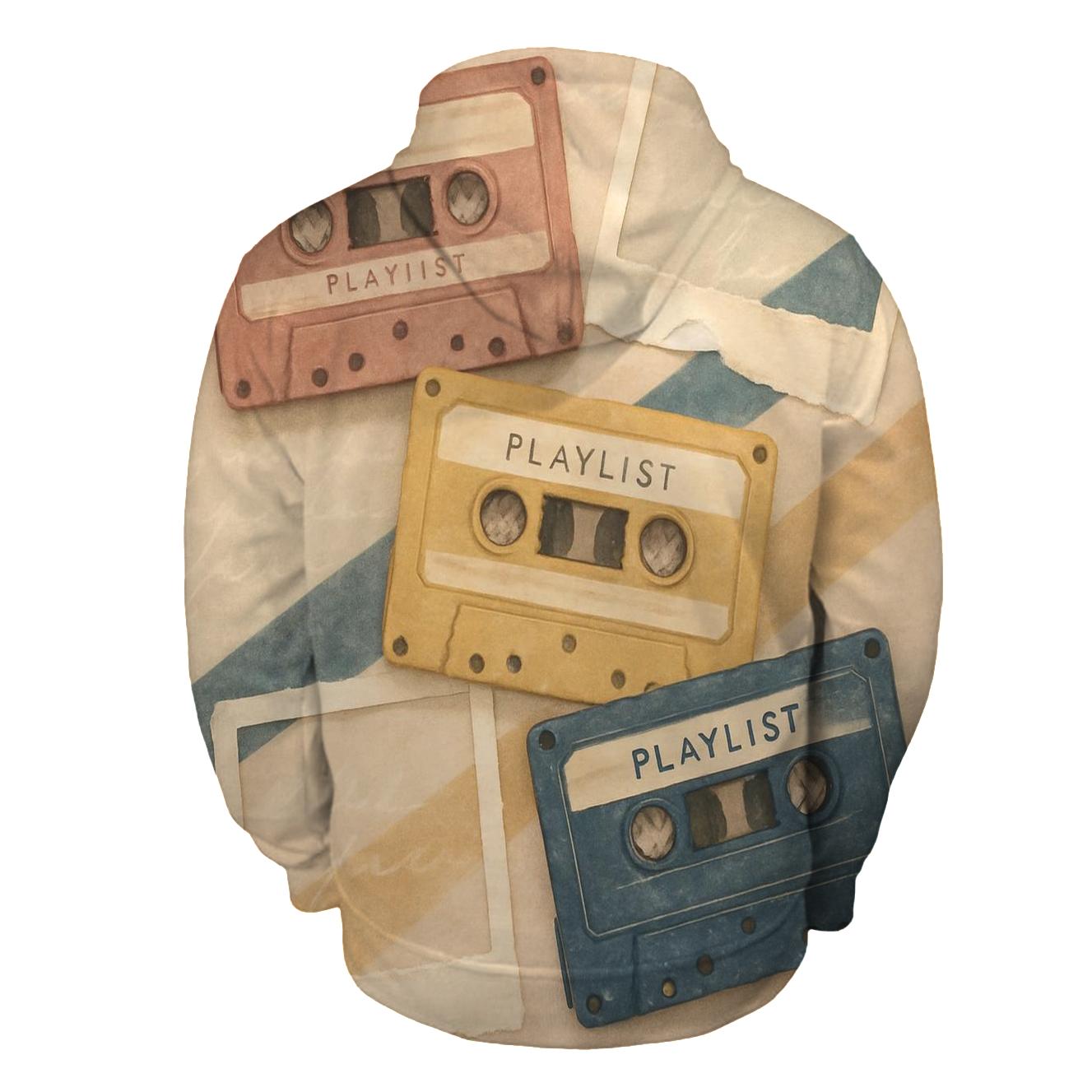 Retro Cassette Mixtape Collage graphic hoodies
