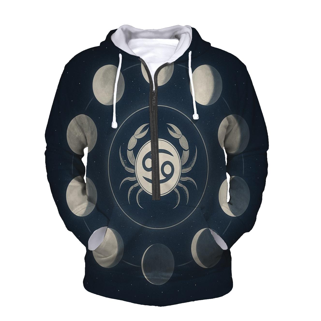 Cancer Moon Phase Cycle heavyweight hoodies