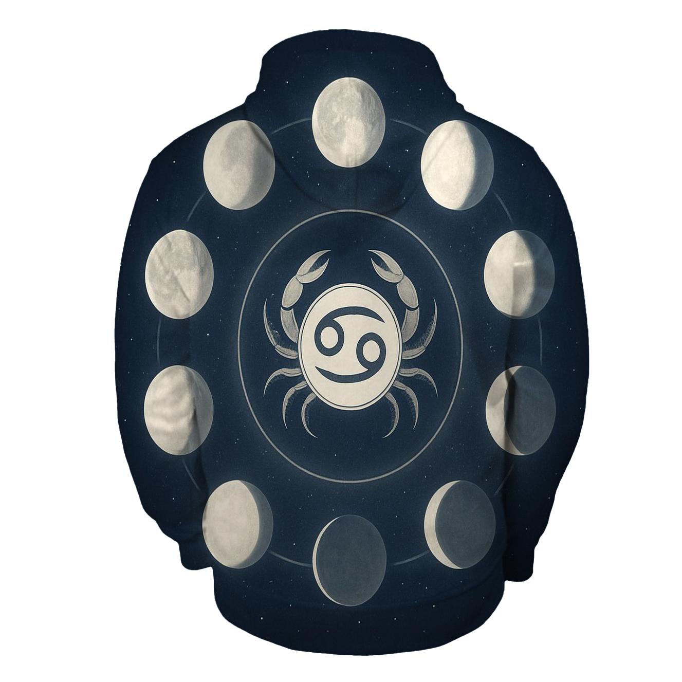 Cancer Moon Phase Cycle heavyweight hoodies
