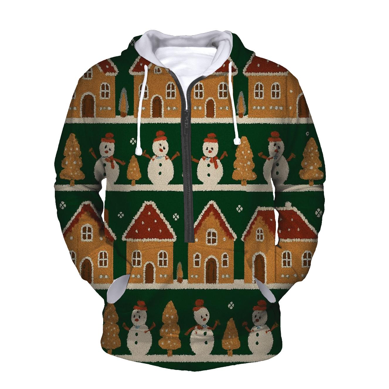 Gingerbread Village Parade Design graphic hoodies