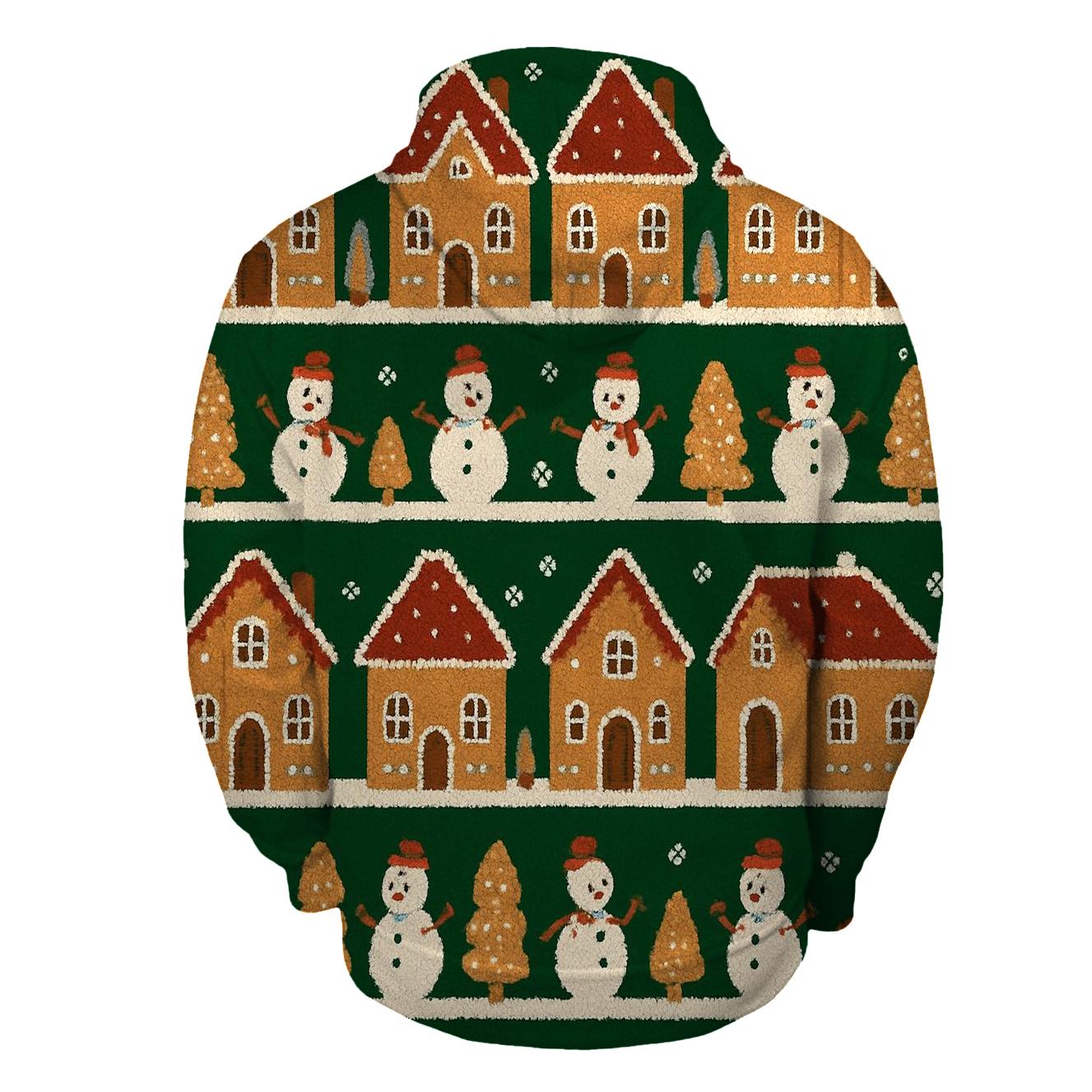 Gingerbread Village Parade Design graphic hoodies