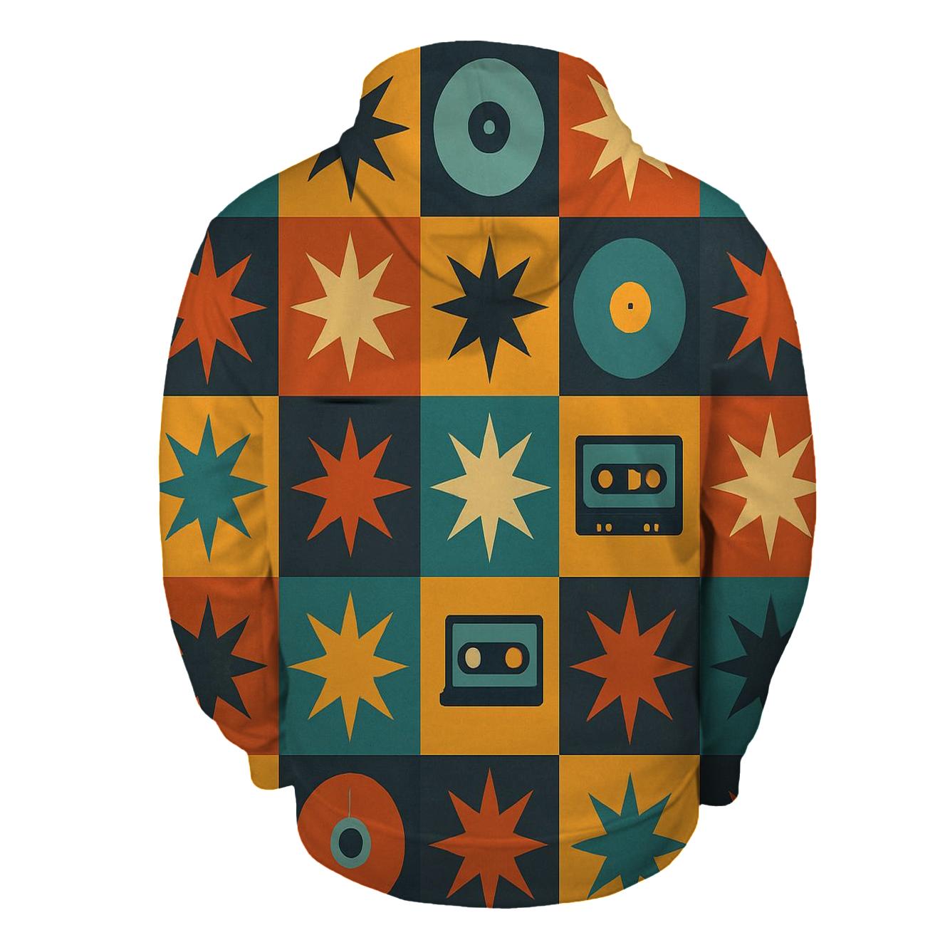 Funk Starburst Grid graphic hoodies