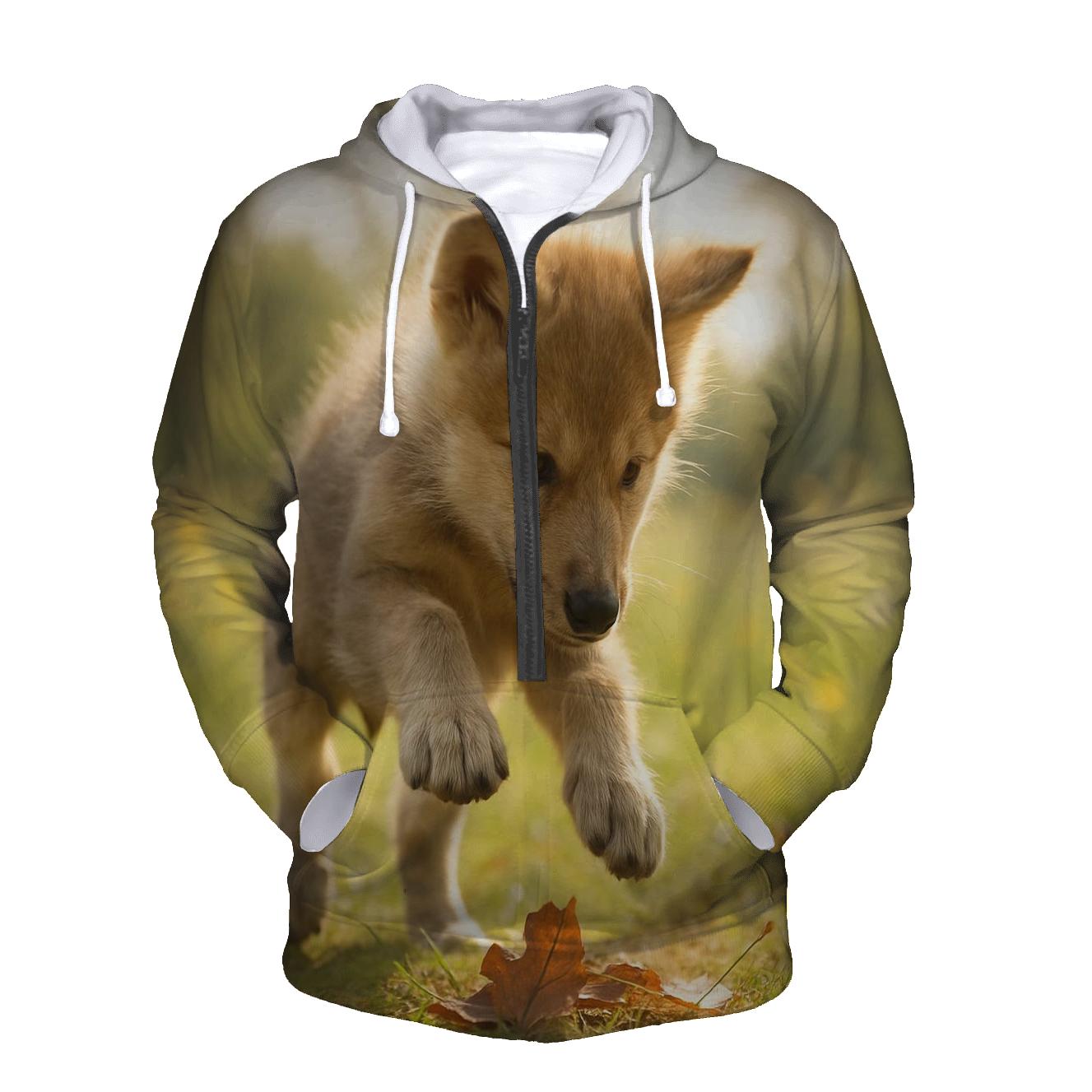 Pup Learning To Hunt custom hoodies