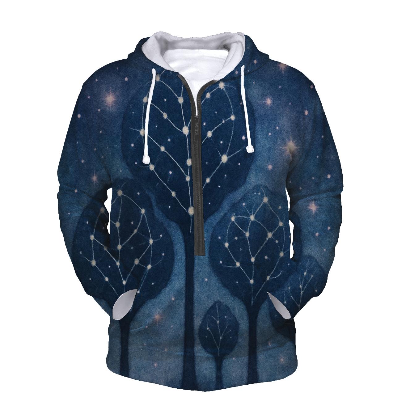 Celestial Grove printed hoodies
