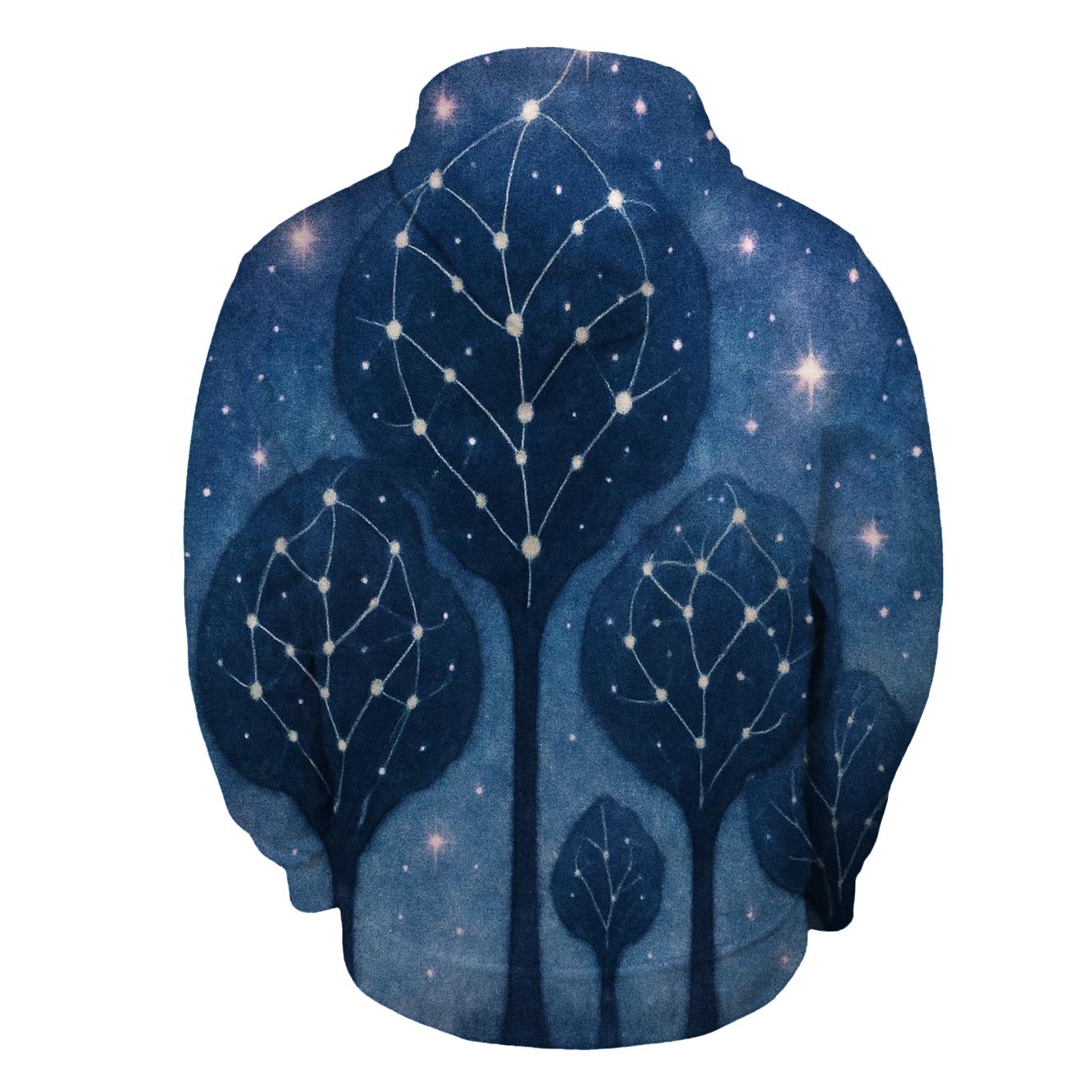 Celestial Grove printed hoodies