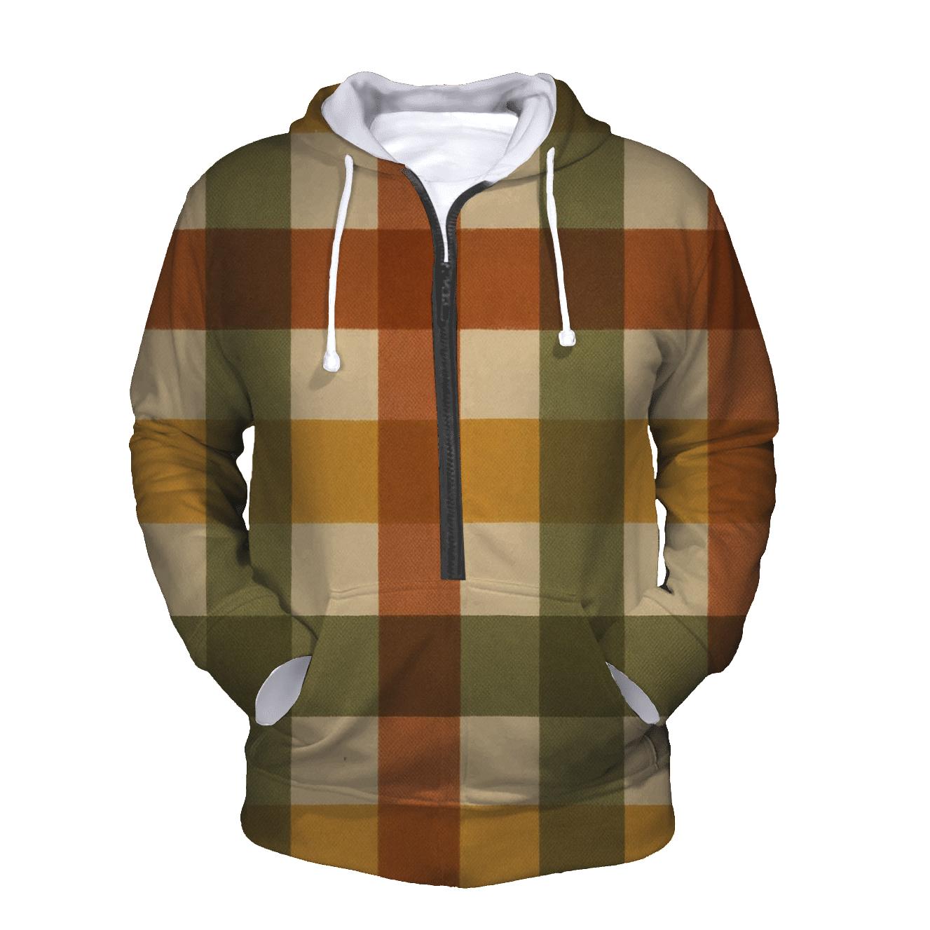 Sunset Sierra Plaid custom hoodies