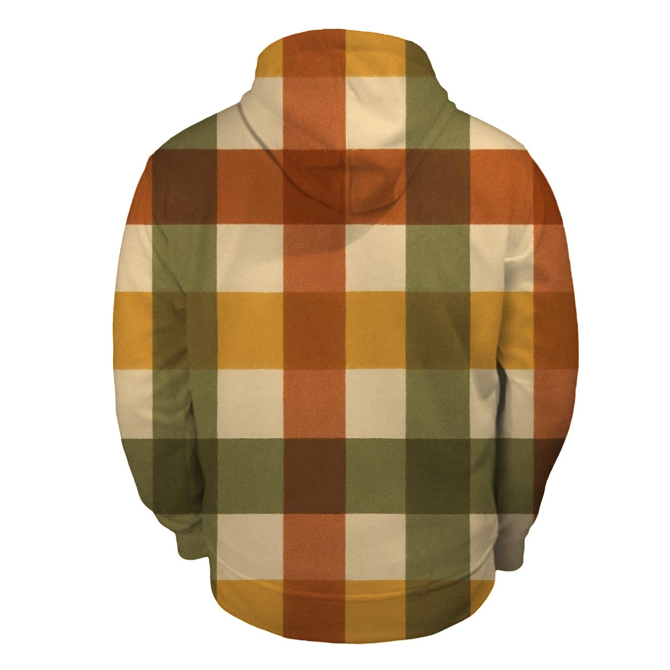 Sunset Sierra Plaid custom hoodies