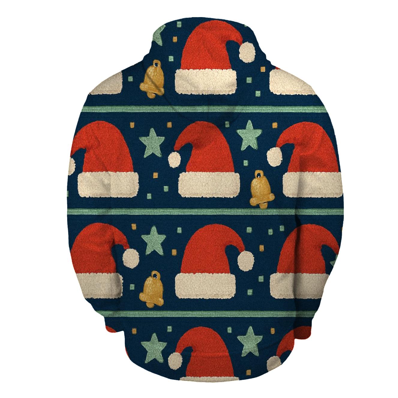 Santa Hat Scatter Bands Design hoodie styles