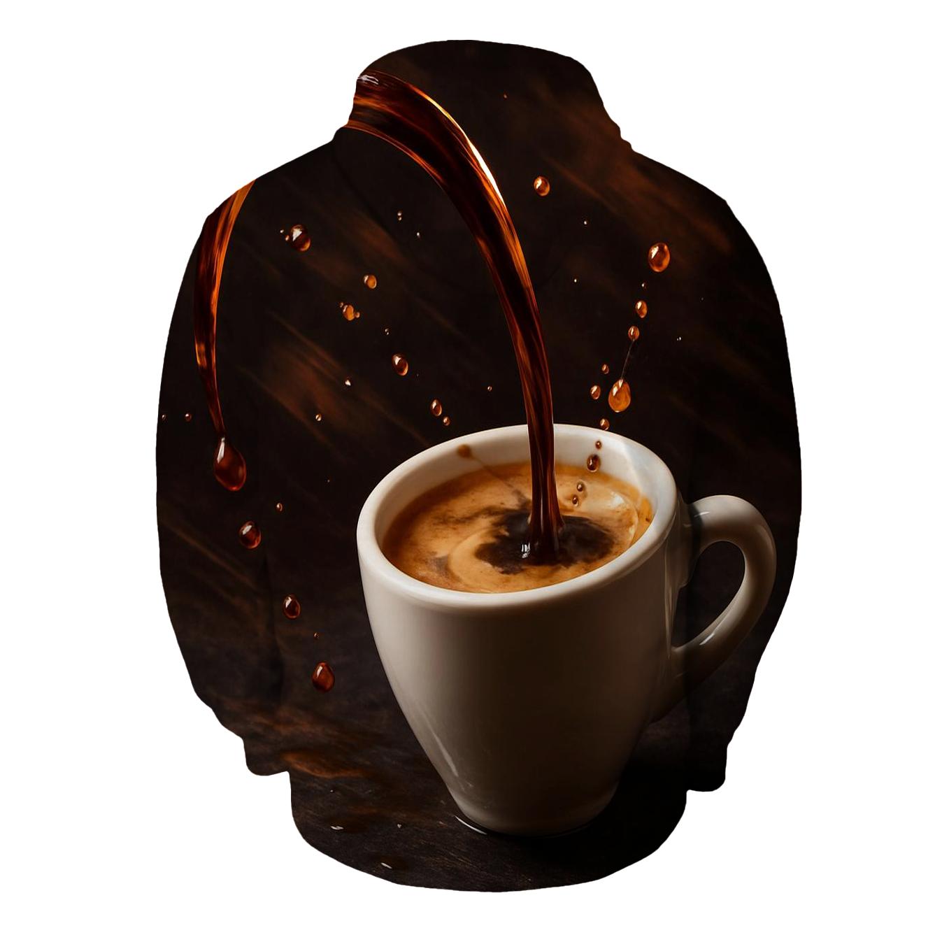 Espresso Arc Motion zip-up hoodies