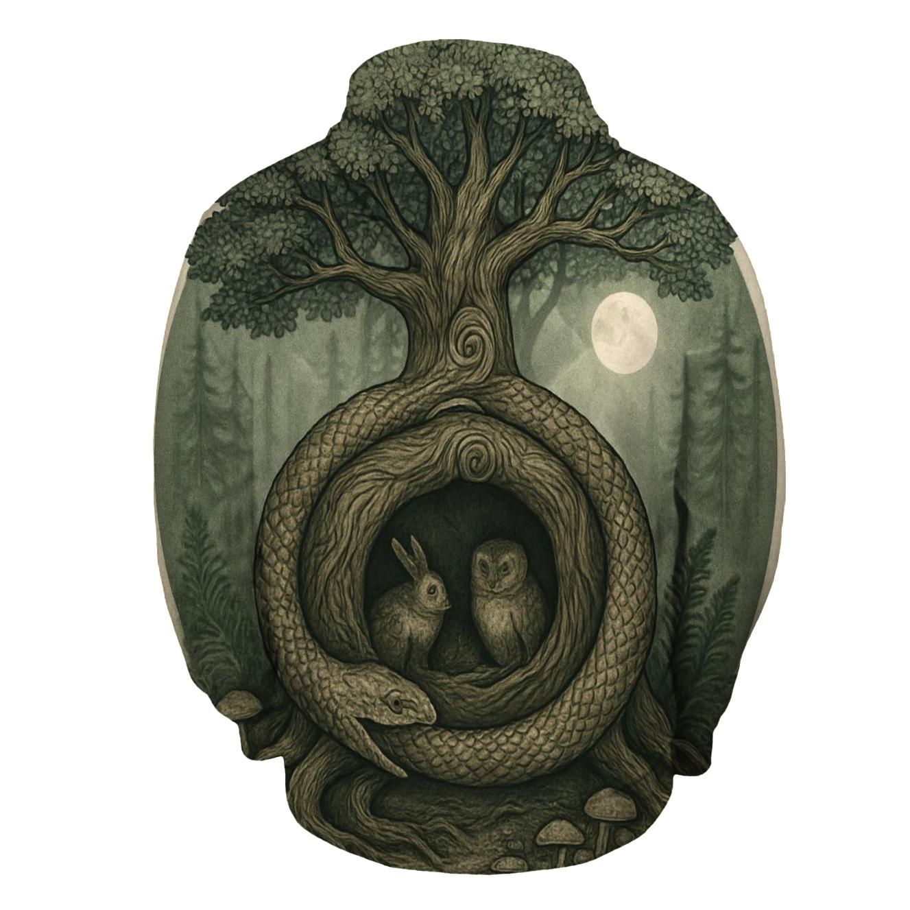 Forest Spiral Ouroboros Grove designer hoodies