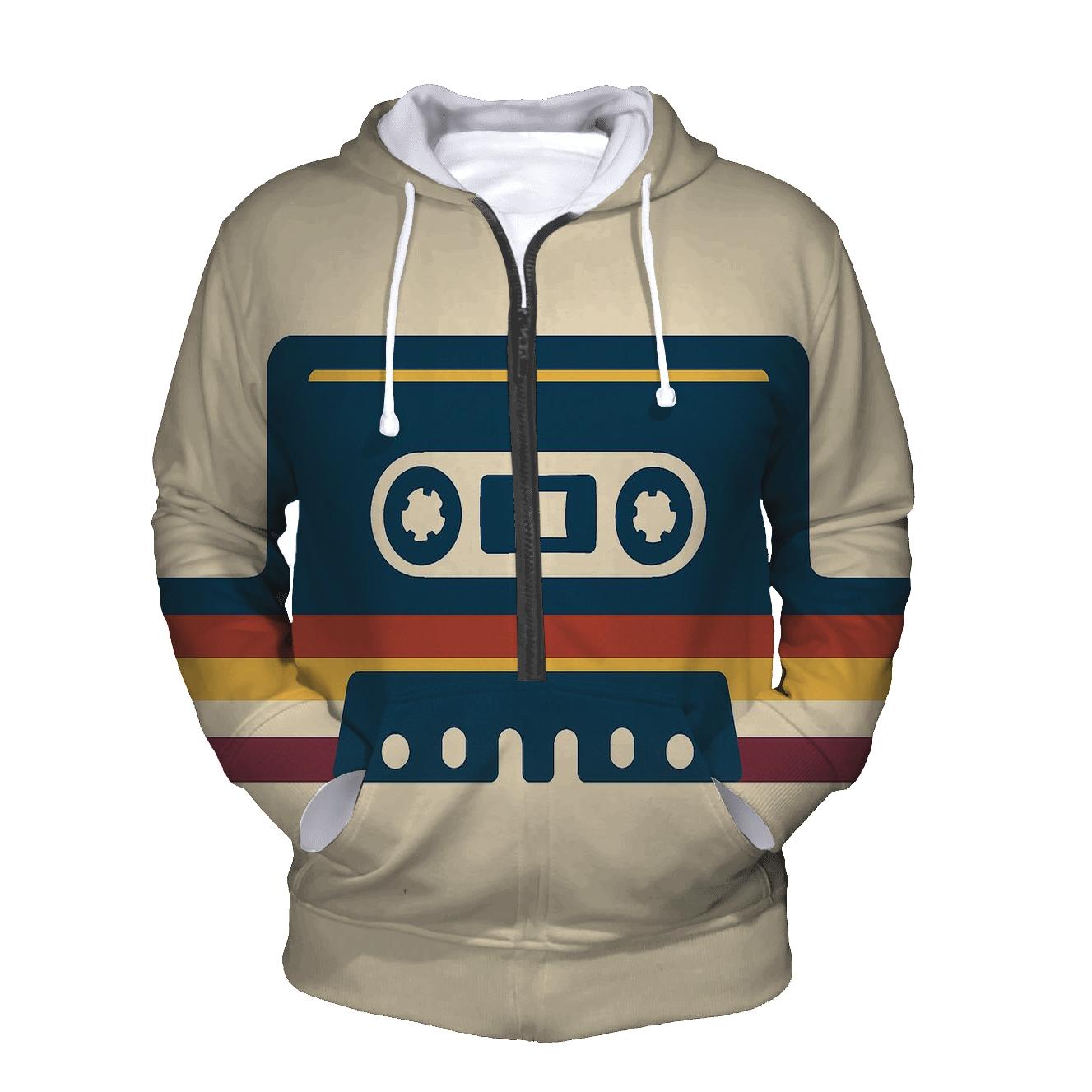 Cassette Tape Horizon graphic hoodies