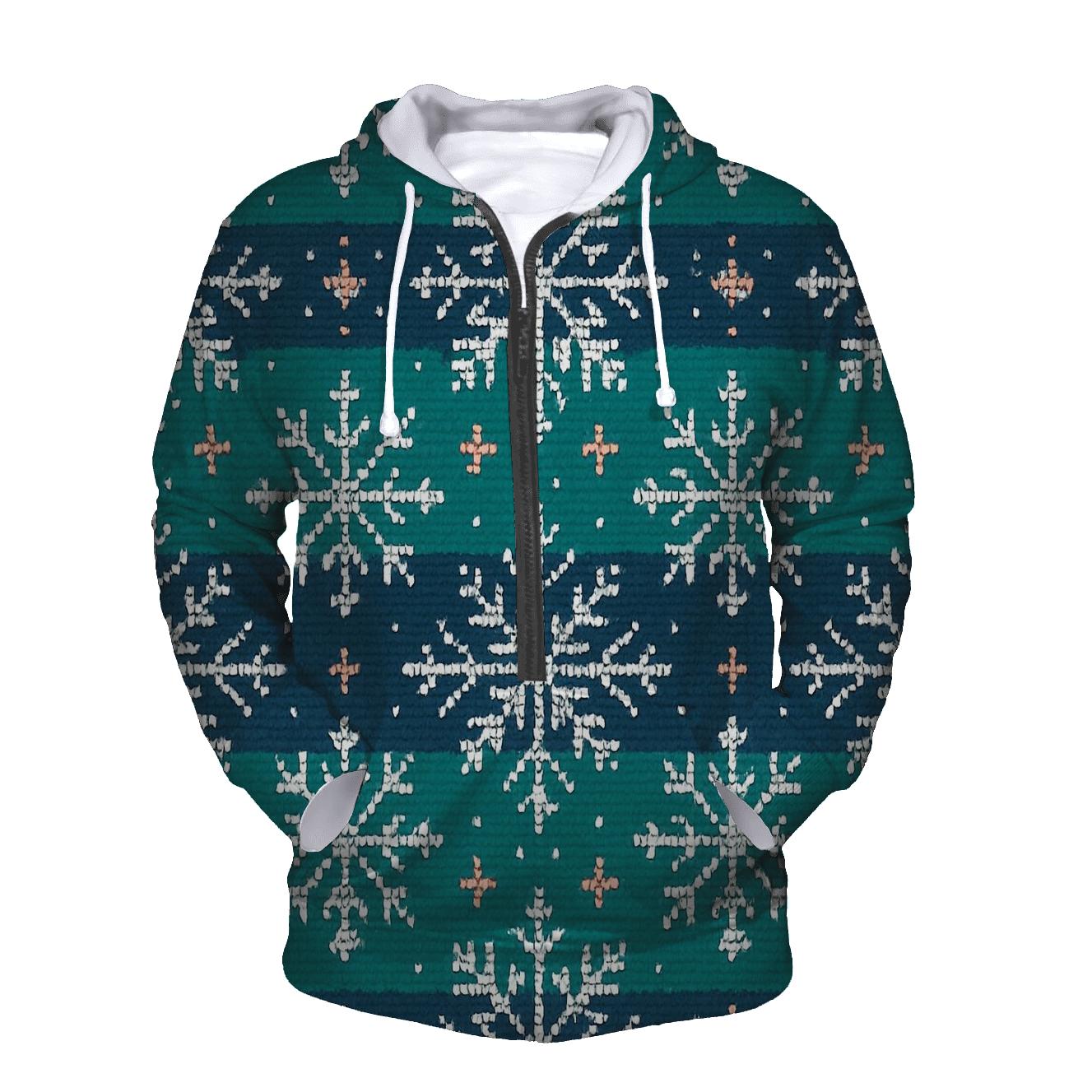 Snowflake Brickwork Mosaic Design hoodie styles