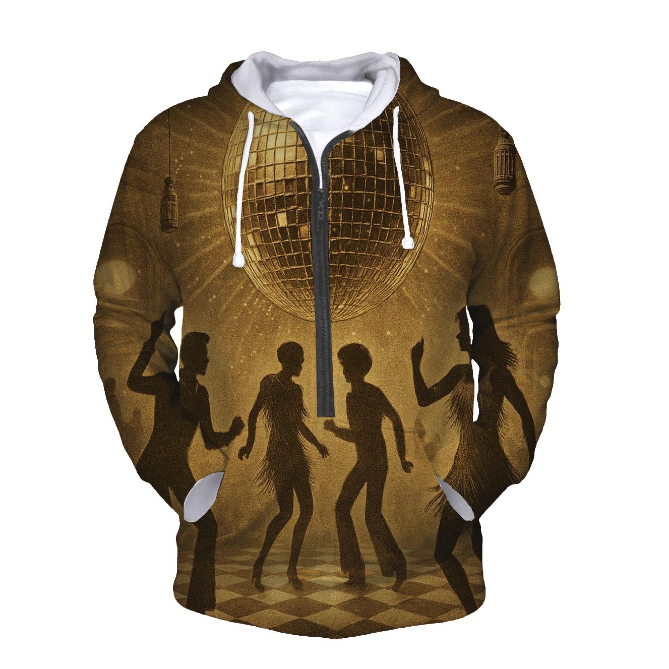 Disco Dot Panorama embroidered hoodies