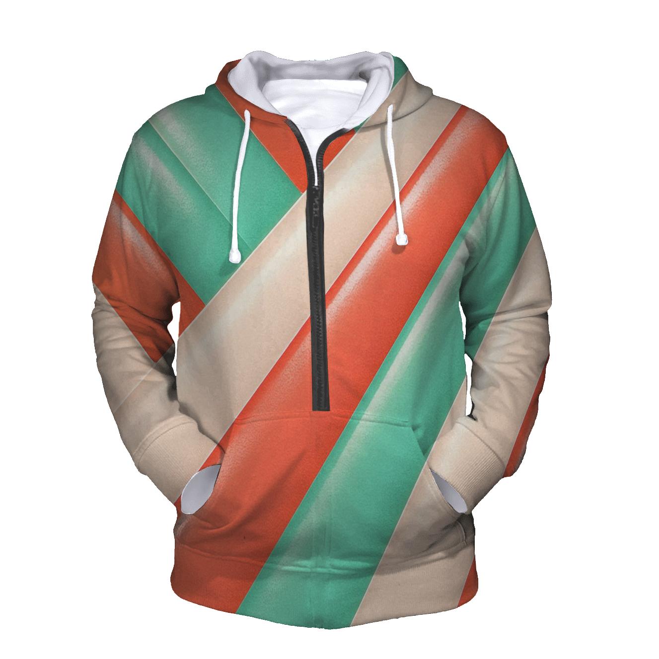 Candy Stripe Sweep printed hoodies