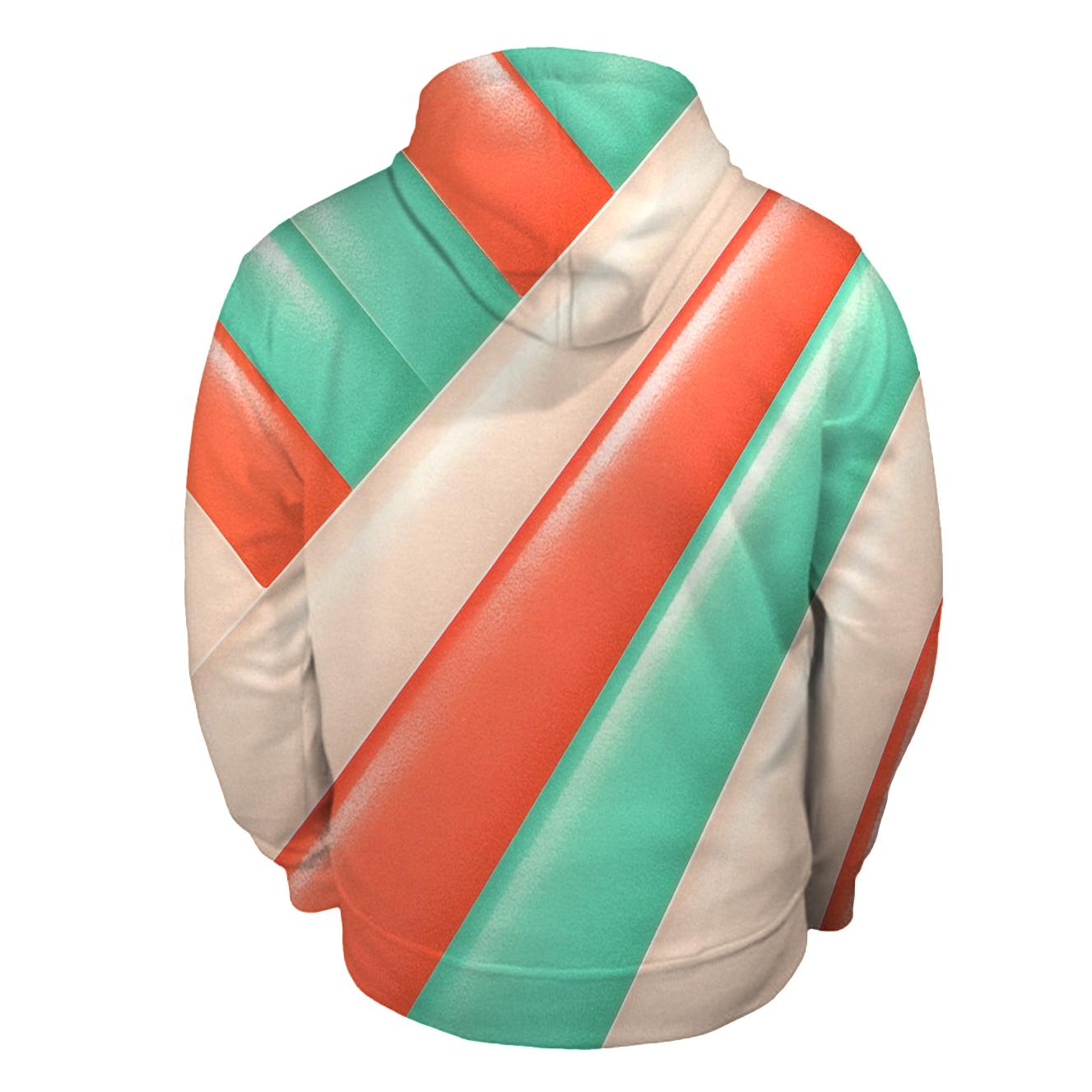 Candy Stripe Sweep printed hoodies