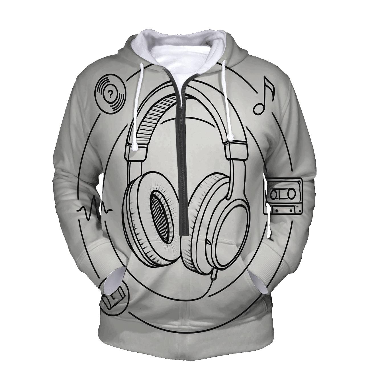 Headphone Orbit Diagram hoodie styles