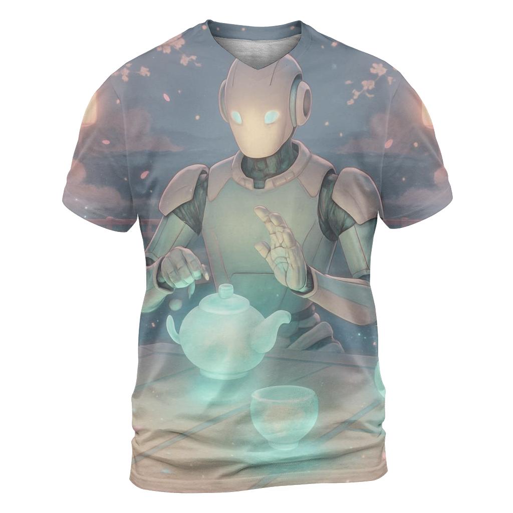 Hologram Tea Ceremony trendy printed shirt styles